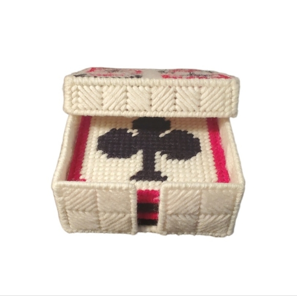 Handcrafted Playing Card Coasters and Box - Picture 2 of 3